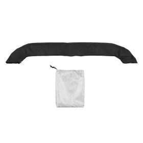 Bimini Top Replacement Cover Oxford Cloth Foldable Rainproof Waterproof Sun Shade Boat Canopy Black