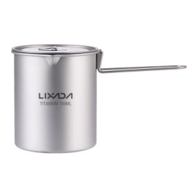 Ti Water Cup with Lid and Handle Outdoor Camping Tea Cup 750ml Coffee Mug