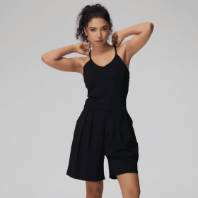 One Piece Short Style' Waist Pleats